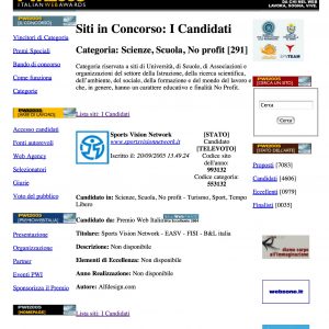 Premio web Italia 2005